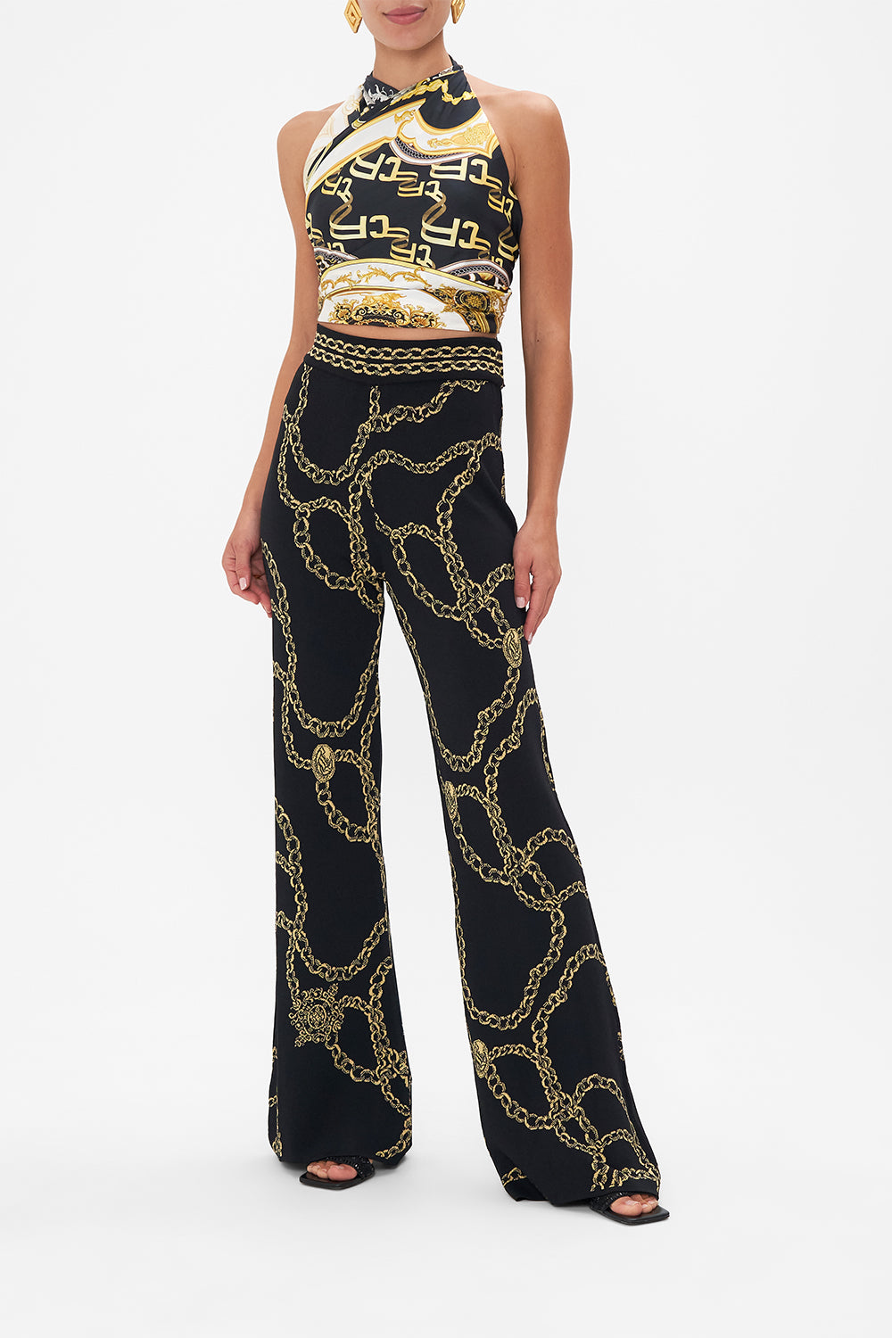 Flared Jacquard Knit Pant, Jealousy And Jewels CAMILLA AU CAMILLA