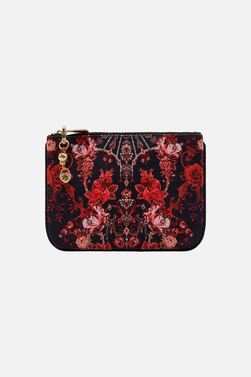 Buy RECTANGULAR EMBOSSED ROSE-RED PU PURSE for Women Online in India