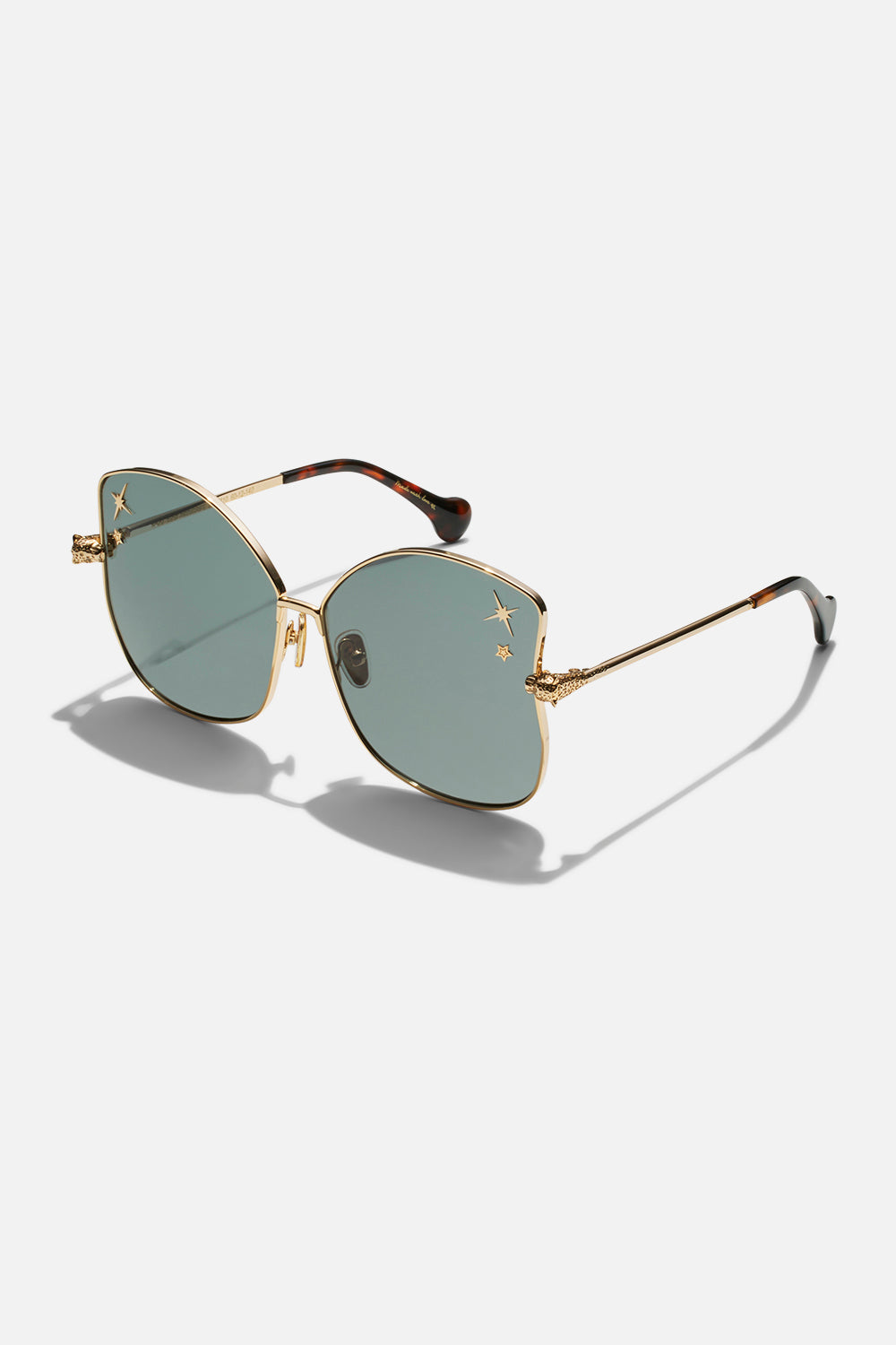 Pool Side Pedigree oversized gold framed sunglasses by CAMILLA