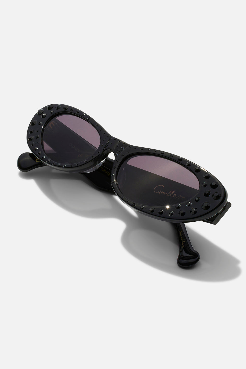 CHAMPAGNE & CAVIAR SUNGLASSES BLACK CRYSTAL