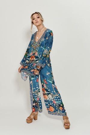 LOUNGE TROUSER WITH TIE WAIST FARAWAY FLORALS