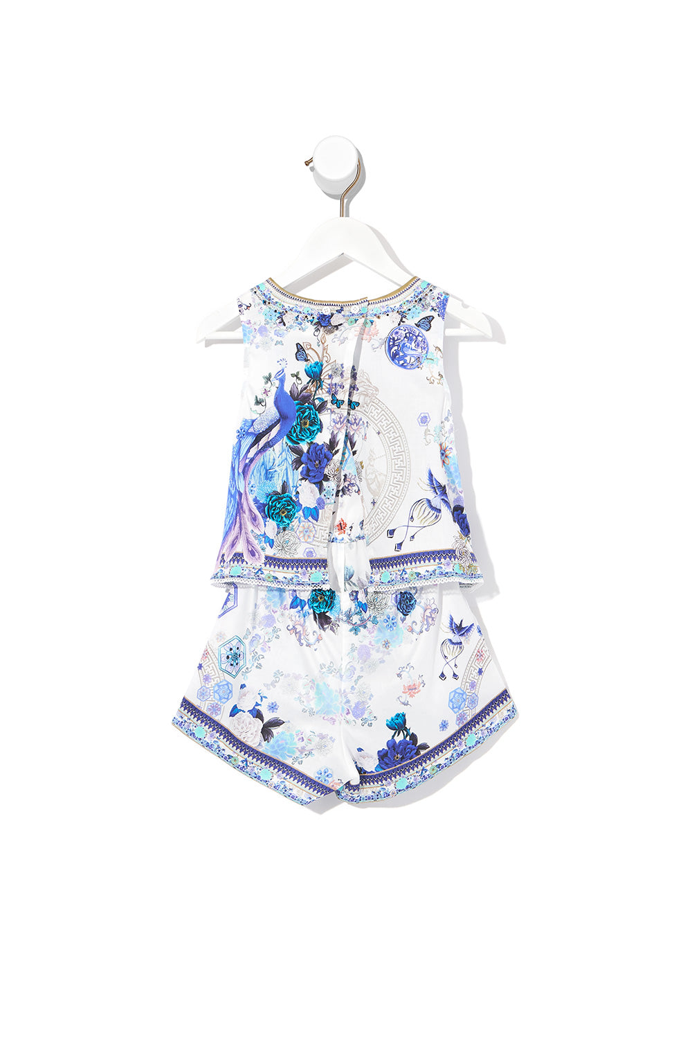 INFANTS DOUBLE LAYER PLAYSUIT WHITE SIDE OF THE MOON