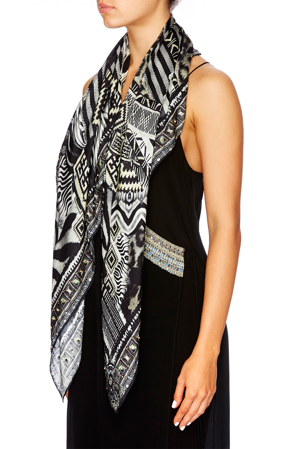 TRIBAL THEORY LARGE SQUARE SCARF