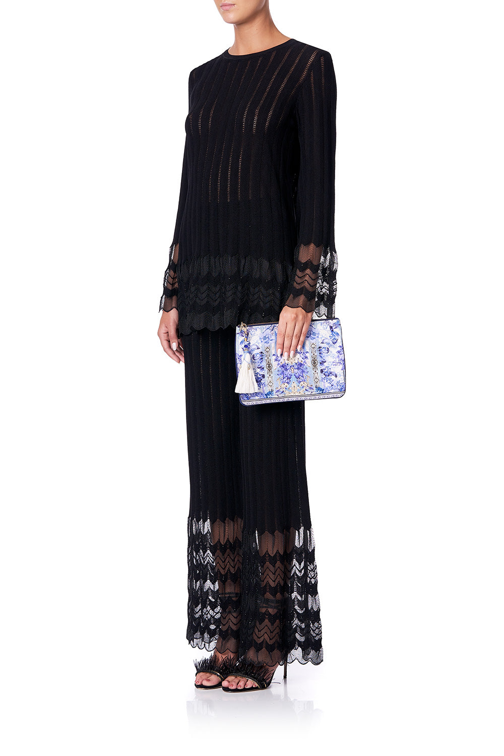 SMALL CANVAS CLUTCH PAINTED PROVINCIAL