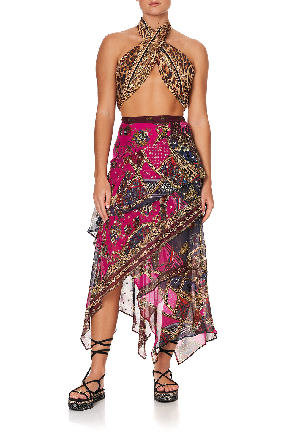 ASYMMETRICAL RUFFLE SKIRT DINING HALL DARLING