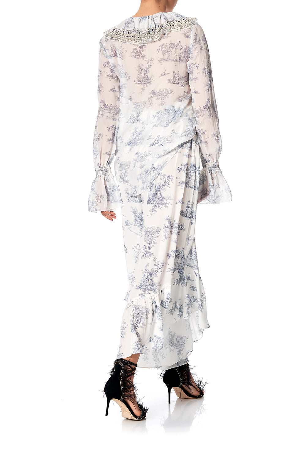 RUFFLE HEM PANTS WITH TIE SOUTHERN BELLE