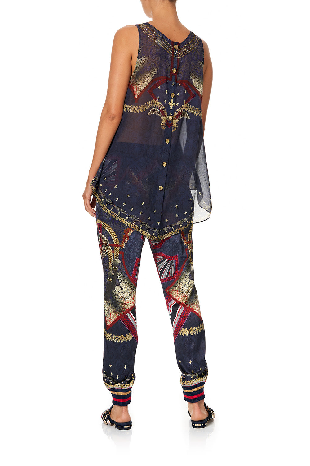 BUTTON BACK TOP THIS CHARMING WOMAN