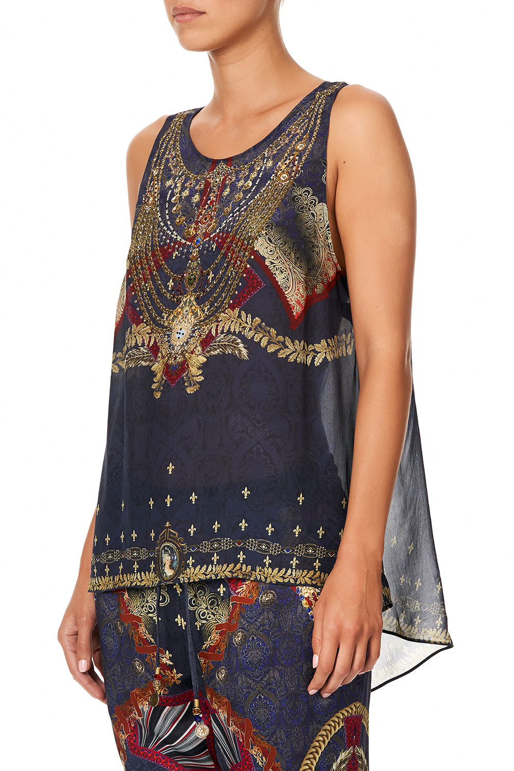 BUTTON BACK TOP THIS CHARMING WOMAN