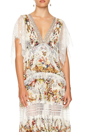 BUTTON UP DRESS WITH LACE INSERT OLYMPE ODE
