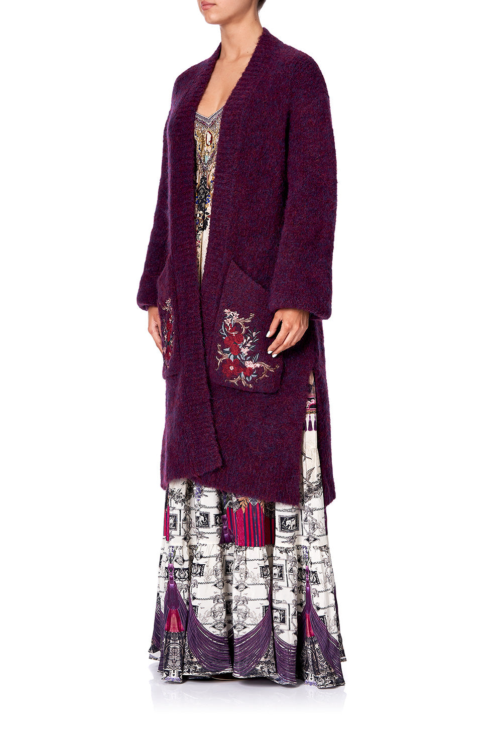 COCOON KNIT CARDIGAN VIOLET CITY