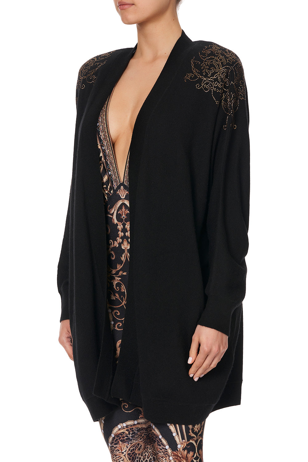 DOLMAN SHOULDER PAD CARDIGAN STUDIO 54