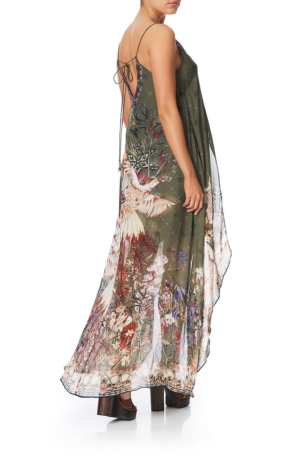 FLARED MINI WITH SHEER OVERLAY WATCHFUL WINGS