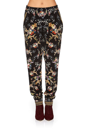 HAREM PANT WITH FRONT PLEATS FRIEND IN FLORA