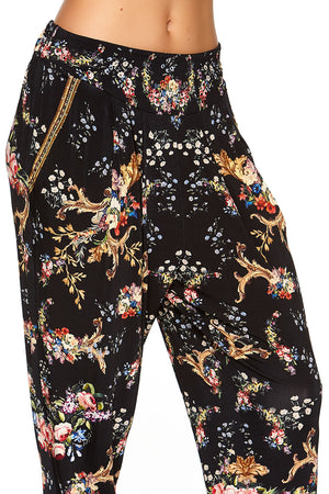 HAREM PANT WITH FRONT PLEATS FRIEND IN FLORA