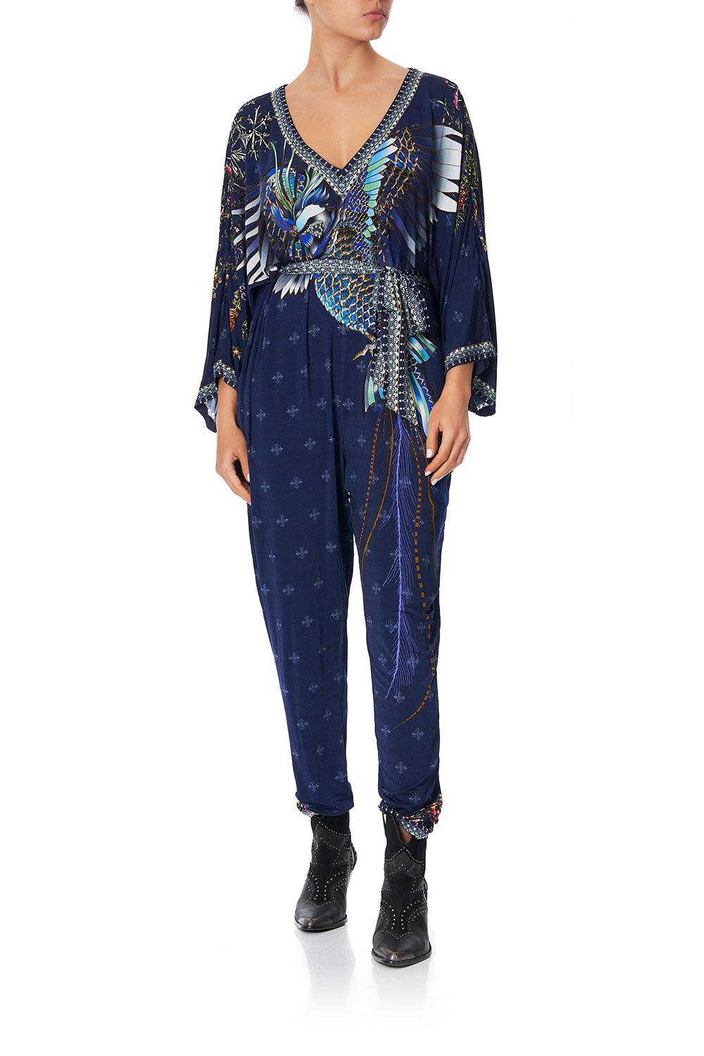 JERSEY BAT SLEEVE JUMPSUIT SOUTHERN TWILIGHT