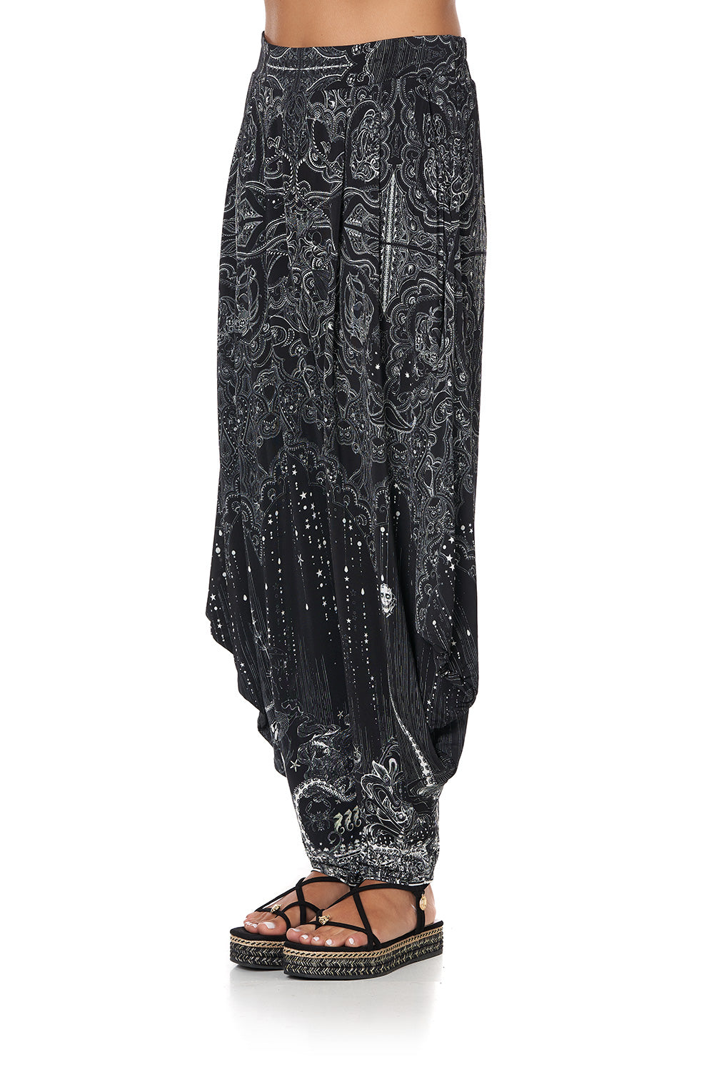 JERSEY DRAPE PANT WITH POCKET MIDNIGHT PEARL
