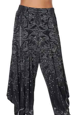 JERSEY DRAPE PANT WITH POCKET MIDNIGHT PEARL