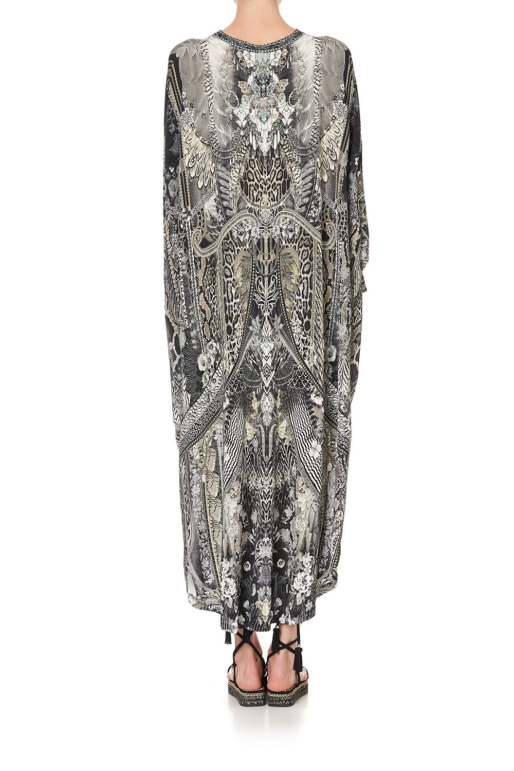 JERSEY LONG KAFTAN WITH ROUNDED HEM ONE TRIBE
