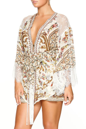 CAMILLA KIMONO WITH EMBROIDERY INSERT OLYMPE ODE