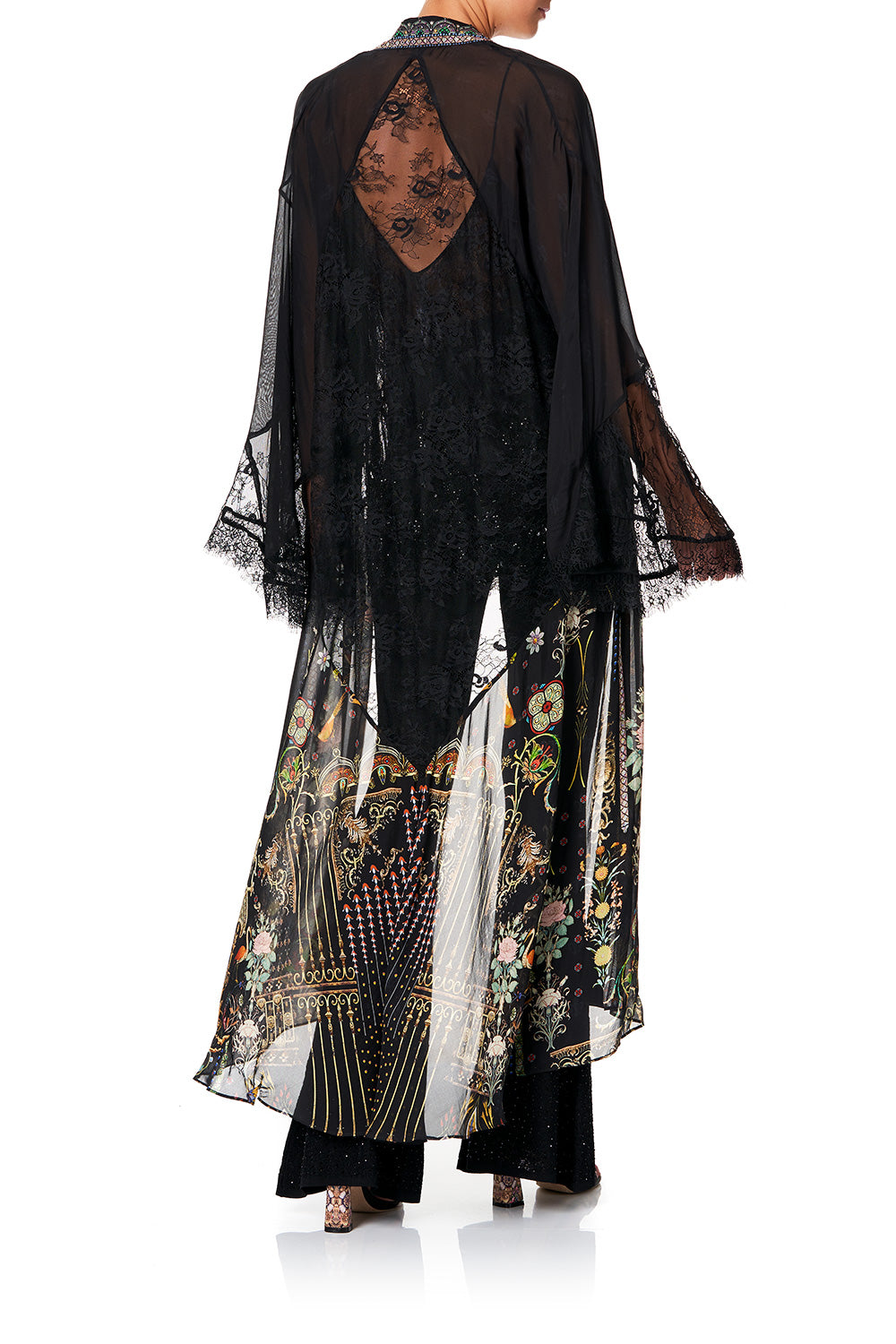 CAMILLA LAYERING ROBE WITH LACE INSERT REBELLE REBELLE