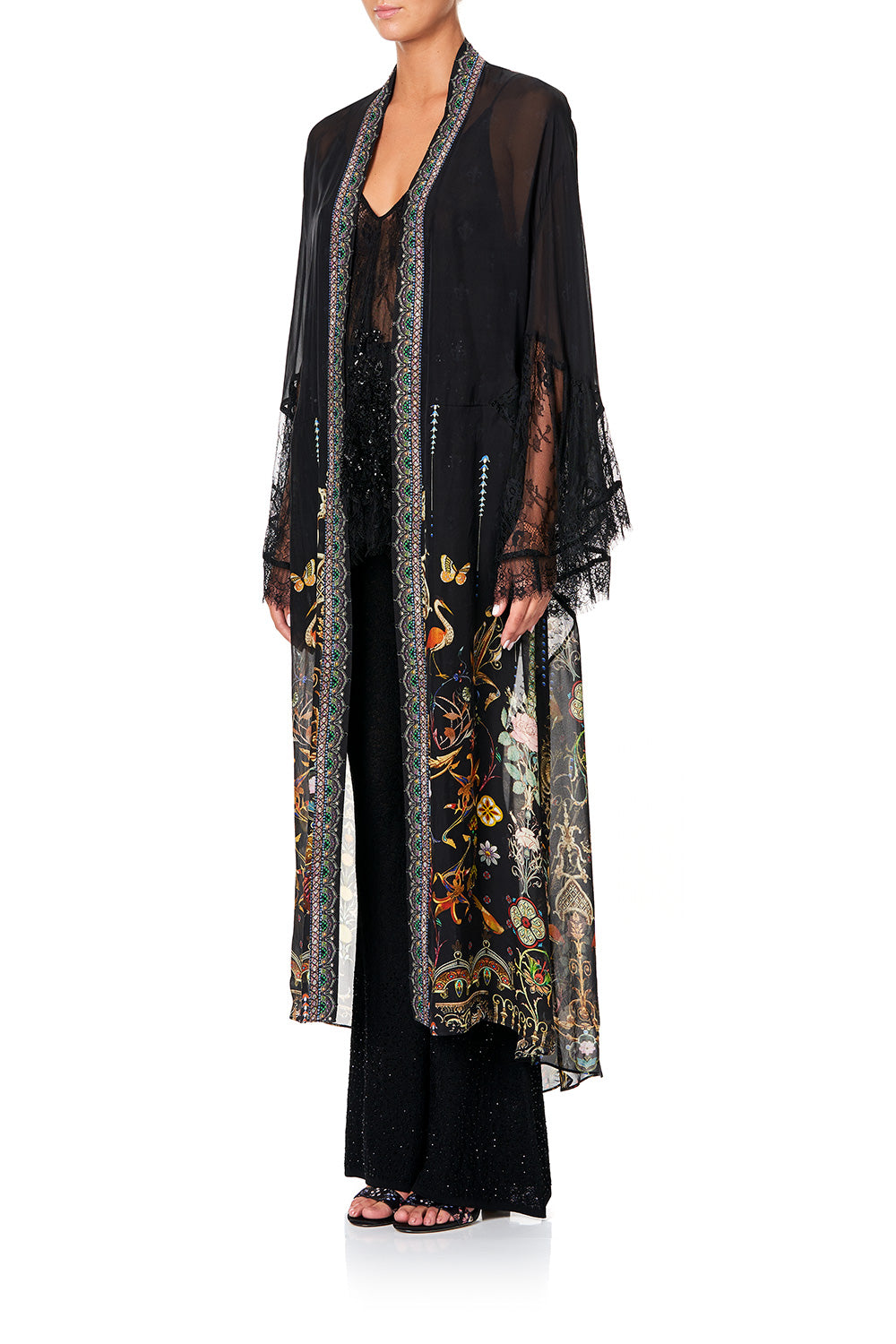 CAMILLA LAYERING ROBE WITH LACE INSERT REBELLE REBELLE