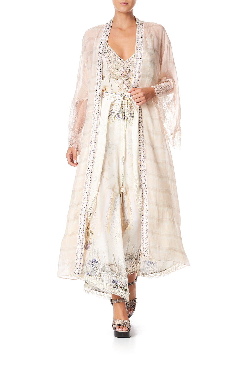 LAYERING ROBE WITH LACE INSERT SOUTHERLY CHANGE