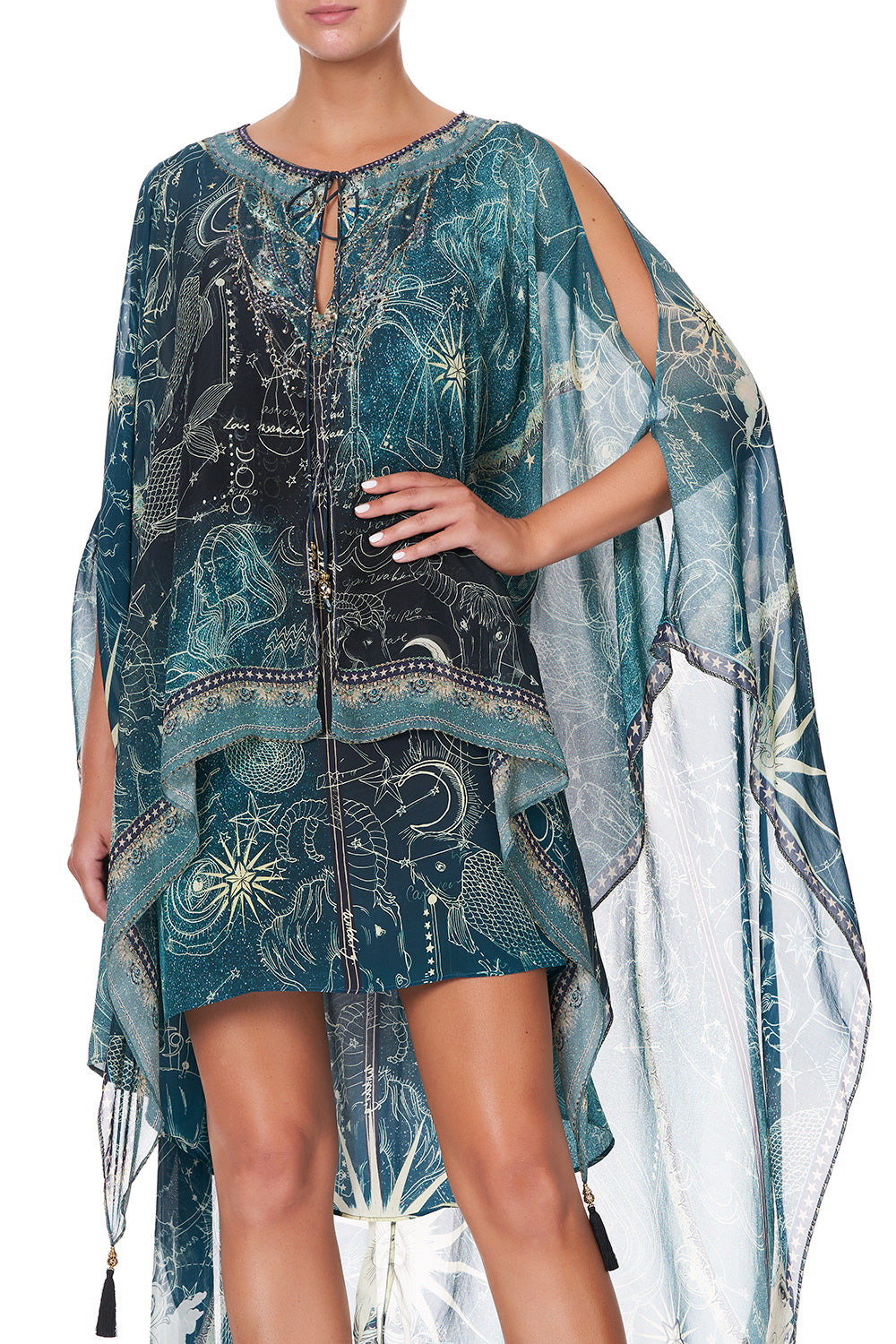 LONG SHEER OVERLAY DRESS INTO THE MYSTIQUE