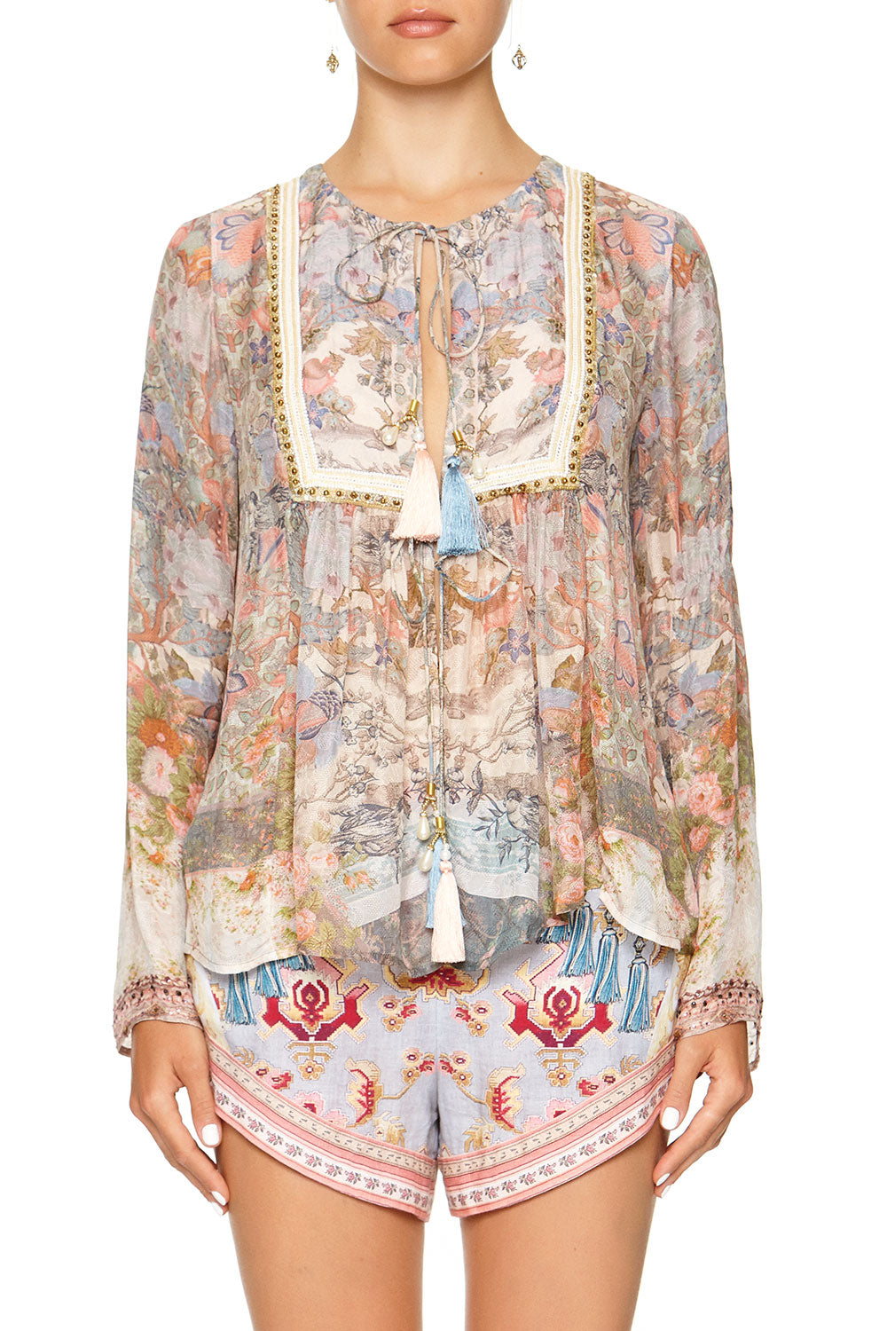 LONG SLEEVE BIB TOP BLANCHES BLESSING