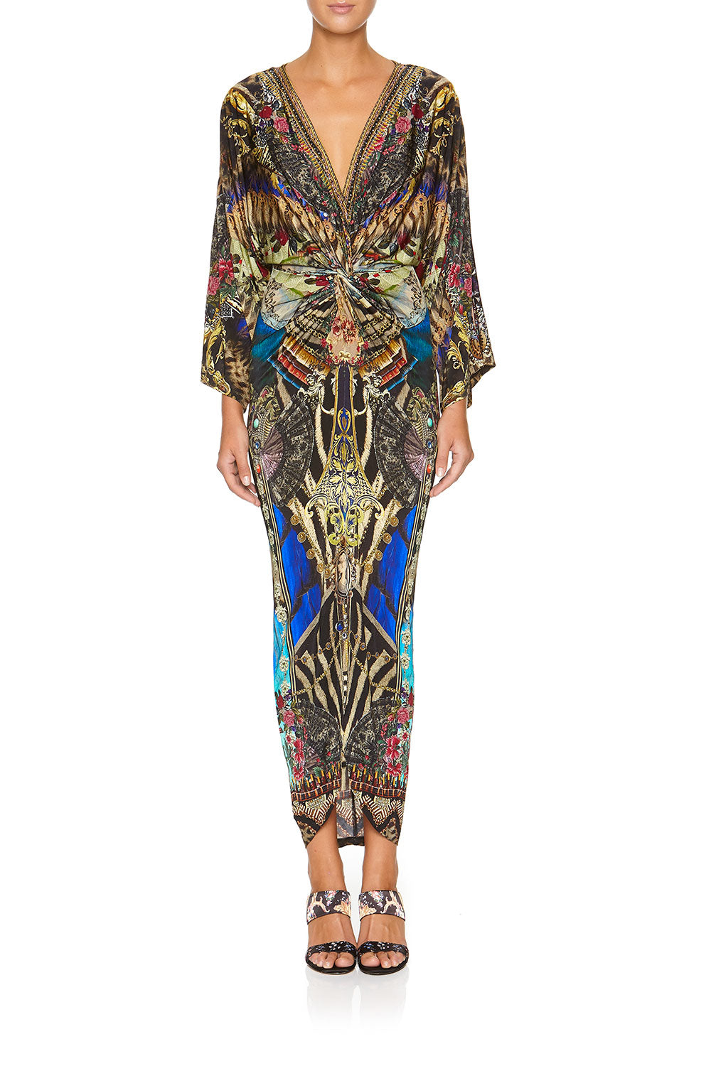 LONG SPLIT FRONT TWIST DRESS STRONGER TOGETHER