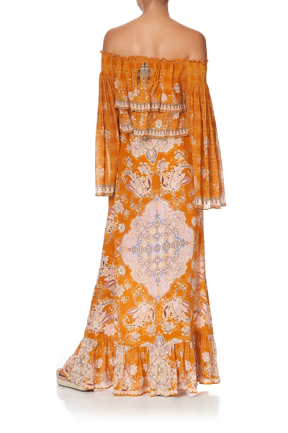 LONG TIERED RUFFLE DRESS MARRAKESH MAIDEN