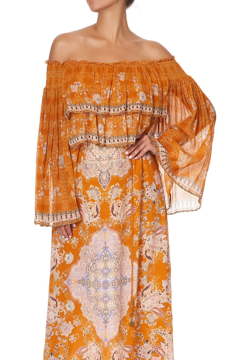 LONG TIERED RUFFLE DRESS MARRAKESH MAIDEN