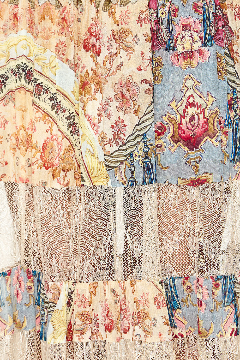 MAXI SKIRT WITH LACE INSERTS JEANNE QUEEN