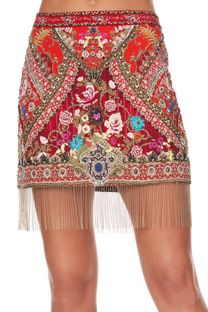 EMBELLISHED MINI SKIRT CAMEOS CAN CAN