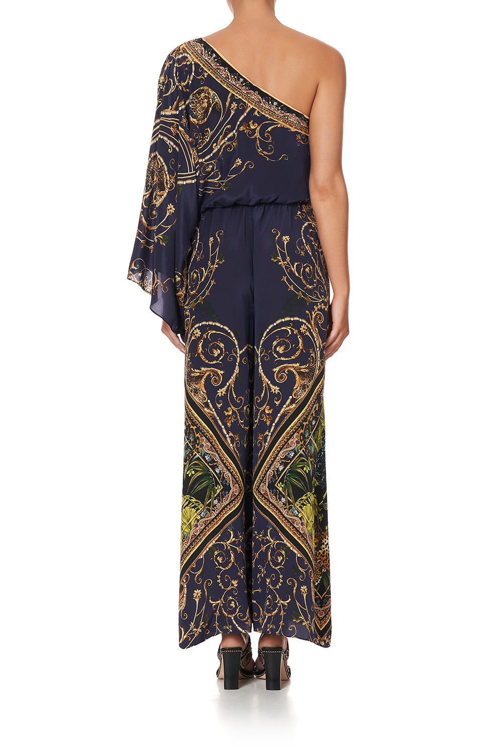 ONE SHOULDER FLARED JUMPSUIT SEVEN DAY WEEKEND