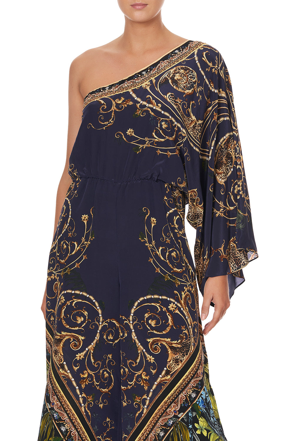 ONE SHOULDER FLARED JUMPSUIT SEVEN DAY WEEKEND