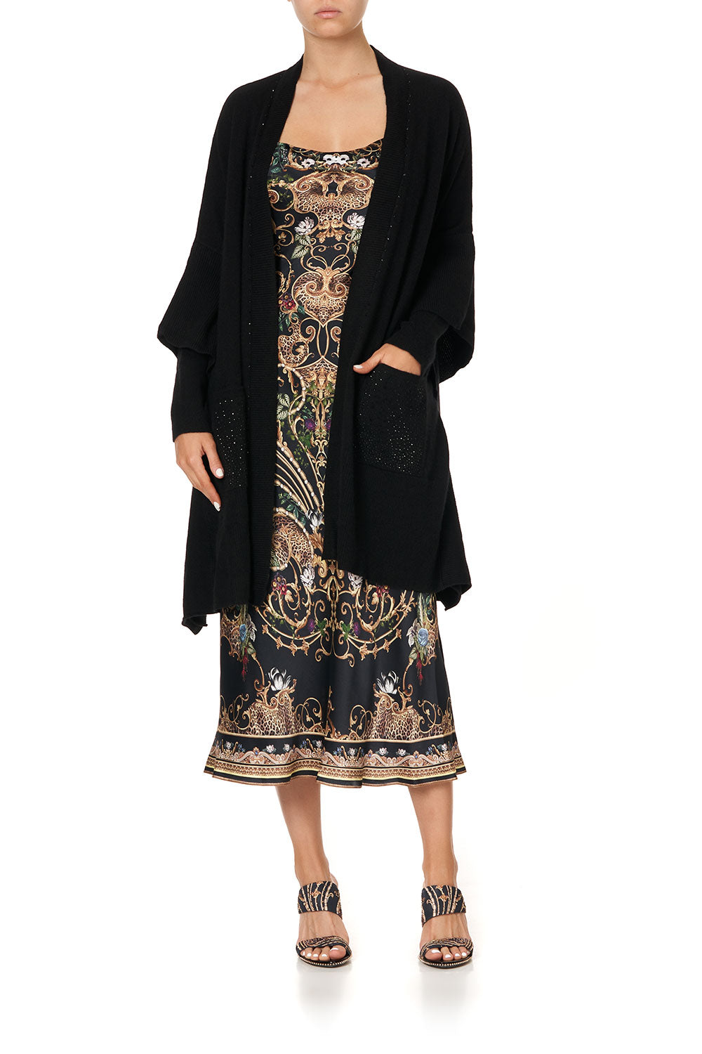 OVERSIZED PATCH POCKET CARDIGAN STUDIO 54