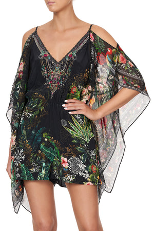 PLAYSUIT WITH SCARF SIDE RAISED WITH WOLVES
