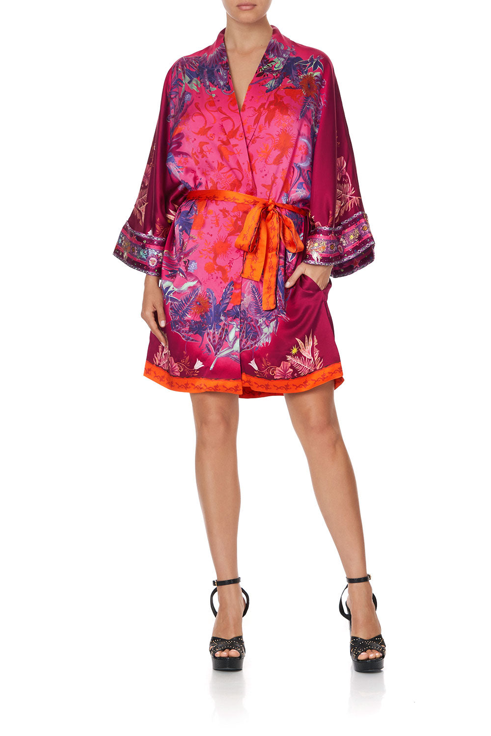 ROBE WITH NARROW COLLAR TROPIC OF NEON
