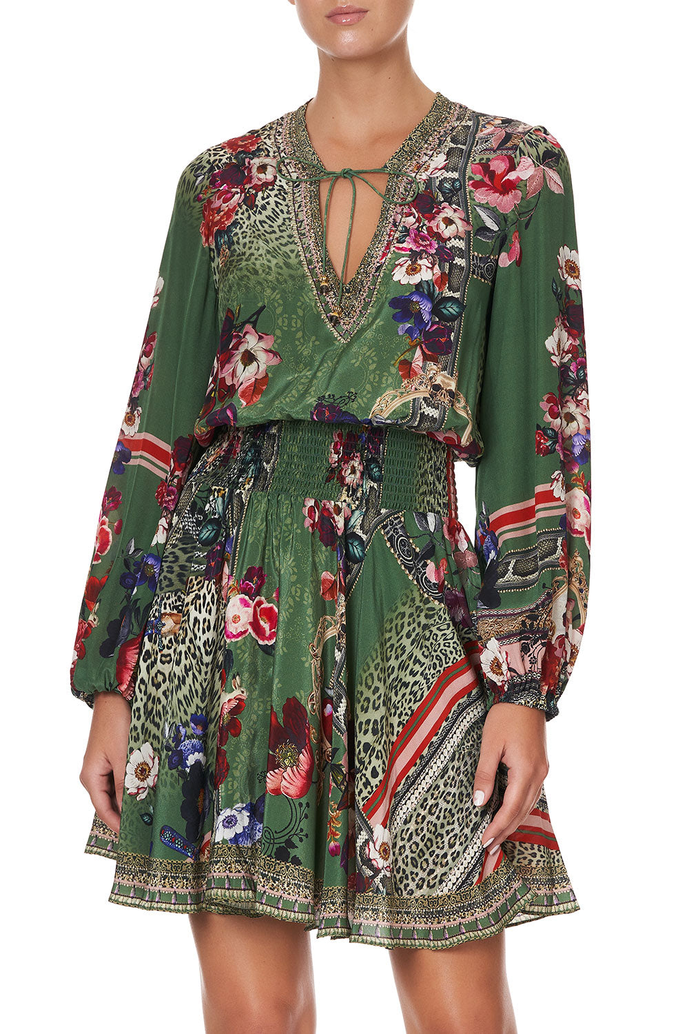 SHIRRED RELAXED SHORT DRESS TALES OF TIME