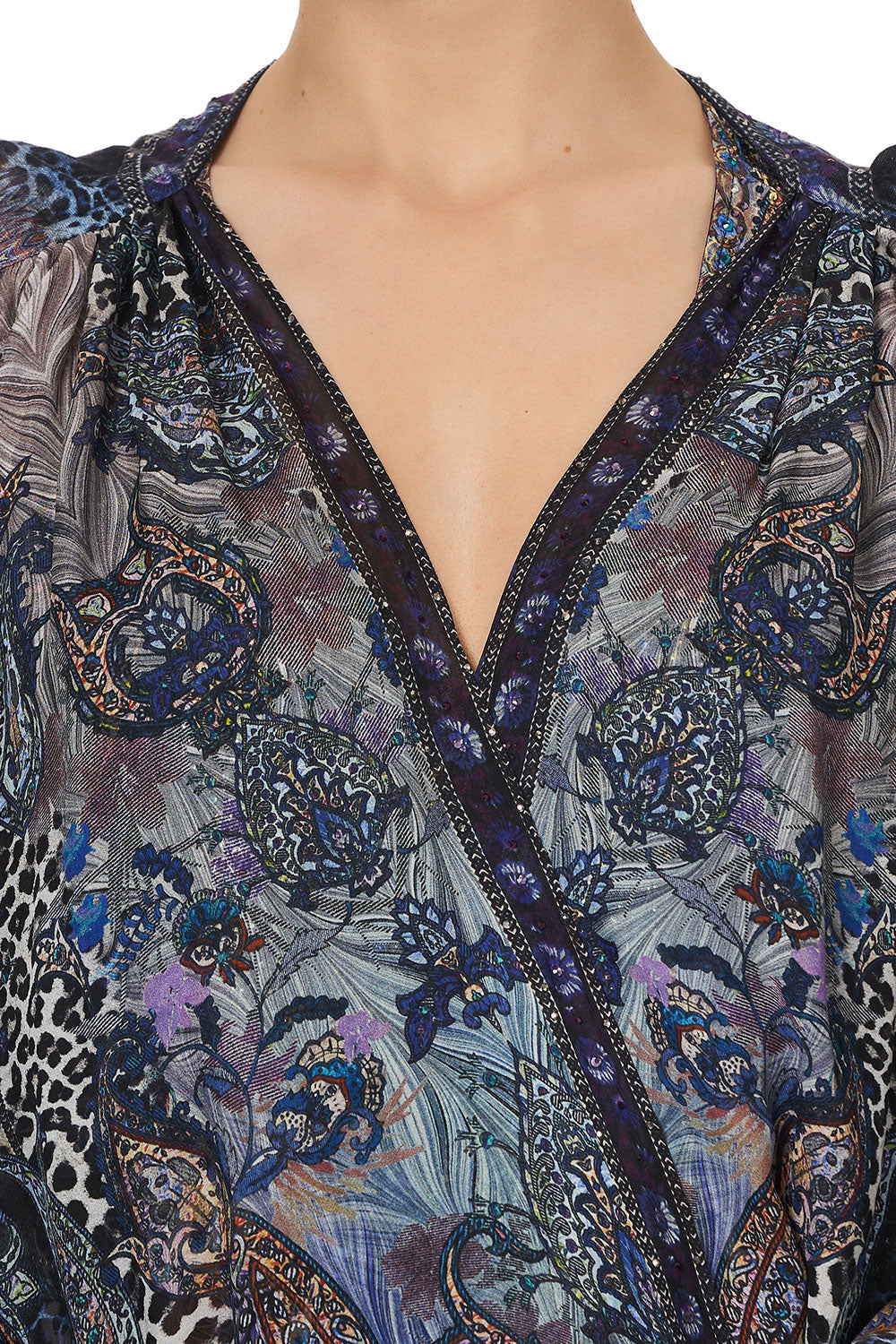 SHORT GATHERED LAYER WITH DRAPED SHOULDER FESTIVAL EXPRESS