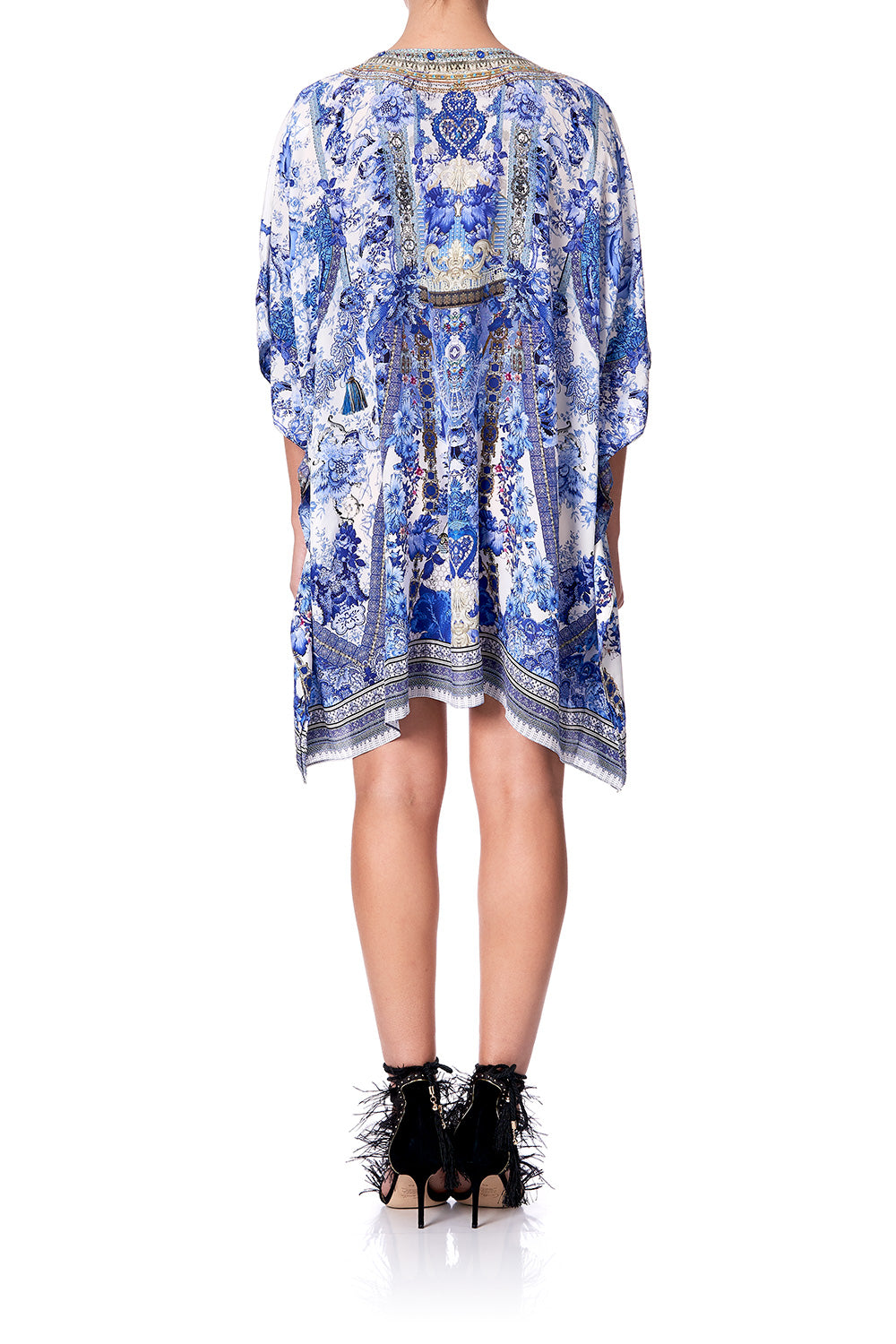 SHORT LACE UP KAFTAN PAINTED PROVINCIAL