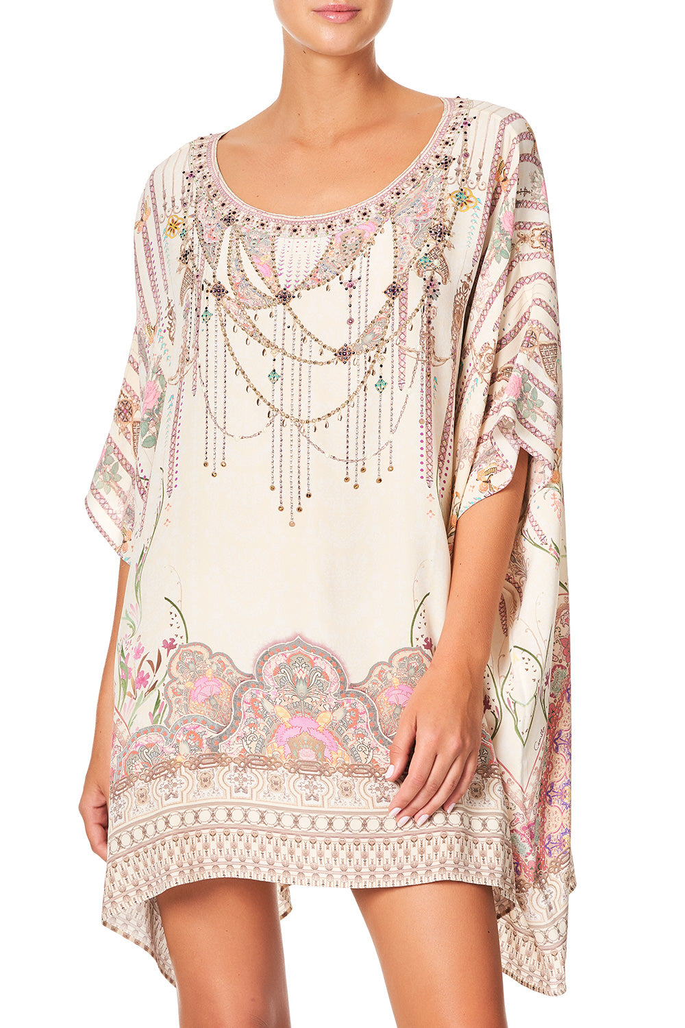 CAMILLA SHORT ROUND NECK KAFTAN GOLDEN AGE