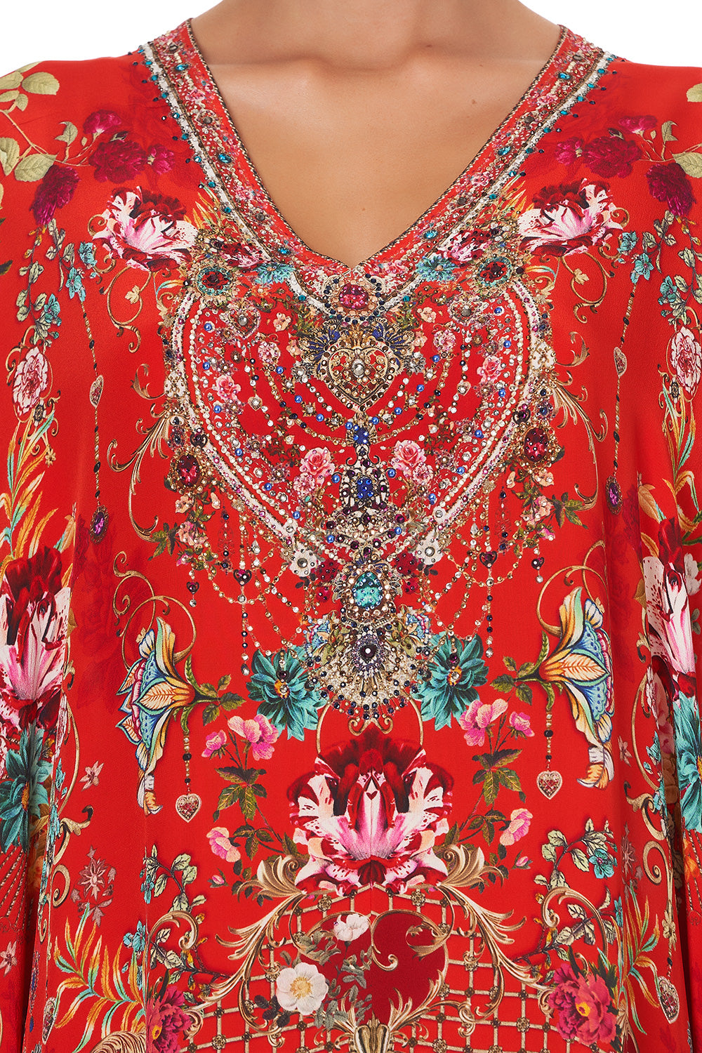 SLIM FIT KAFTAN WITH SPLIT CAMEOS CAN CAN