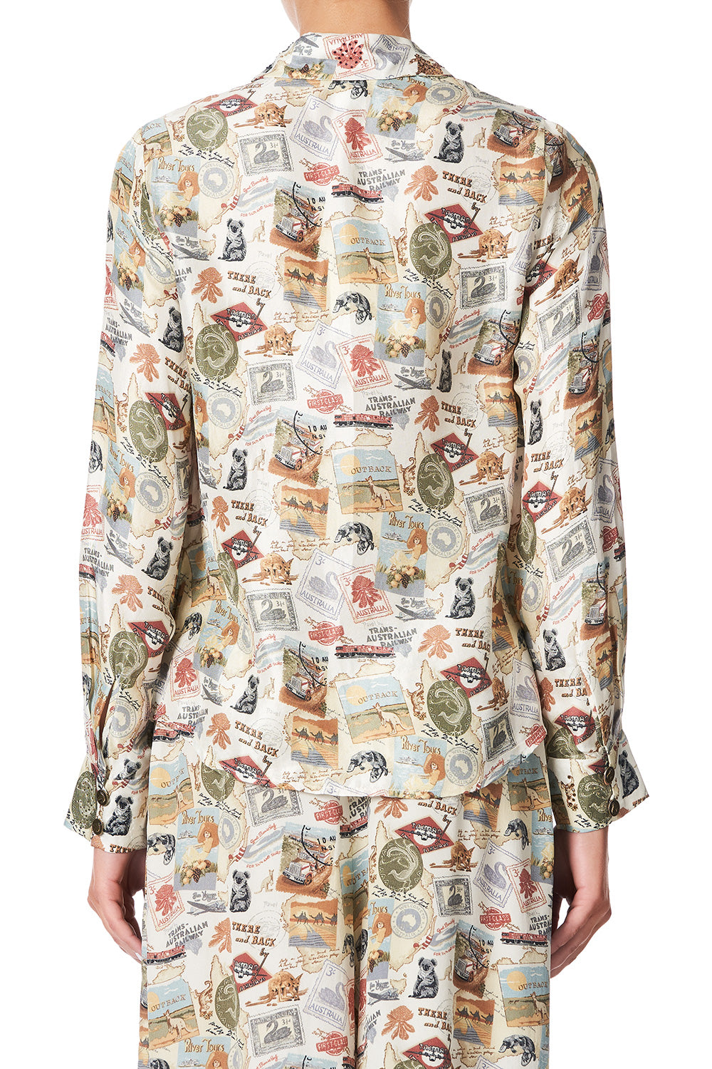 SLIM FIT LONG SLEEVE SHIRT WISH YOU WERE HERE