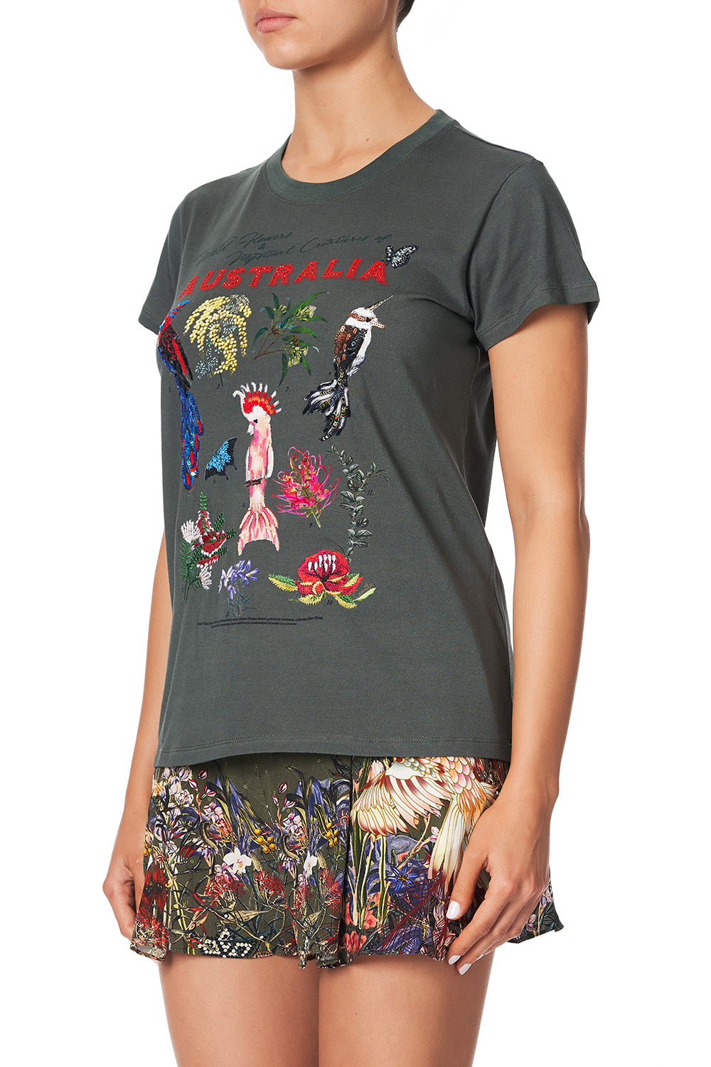 SLIM FIT ROUND NECK T-SHIRT WATCHFUL WINGS