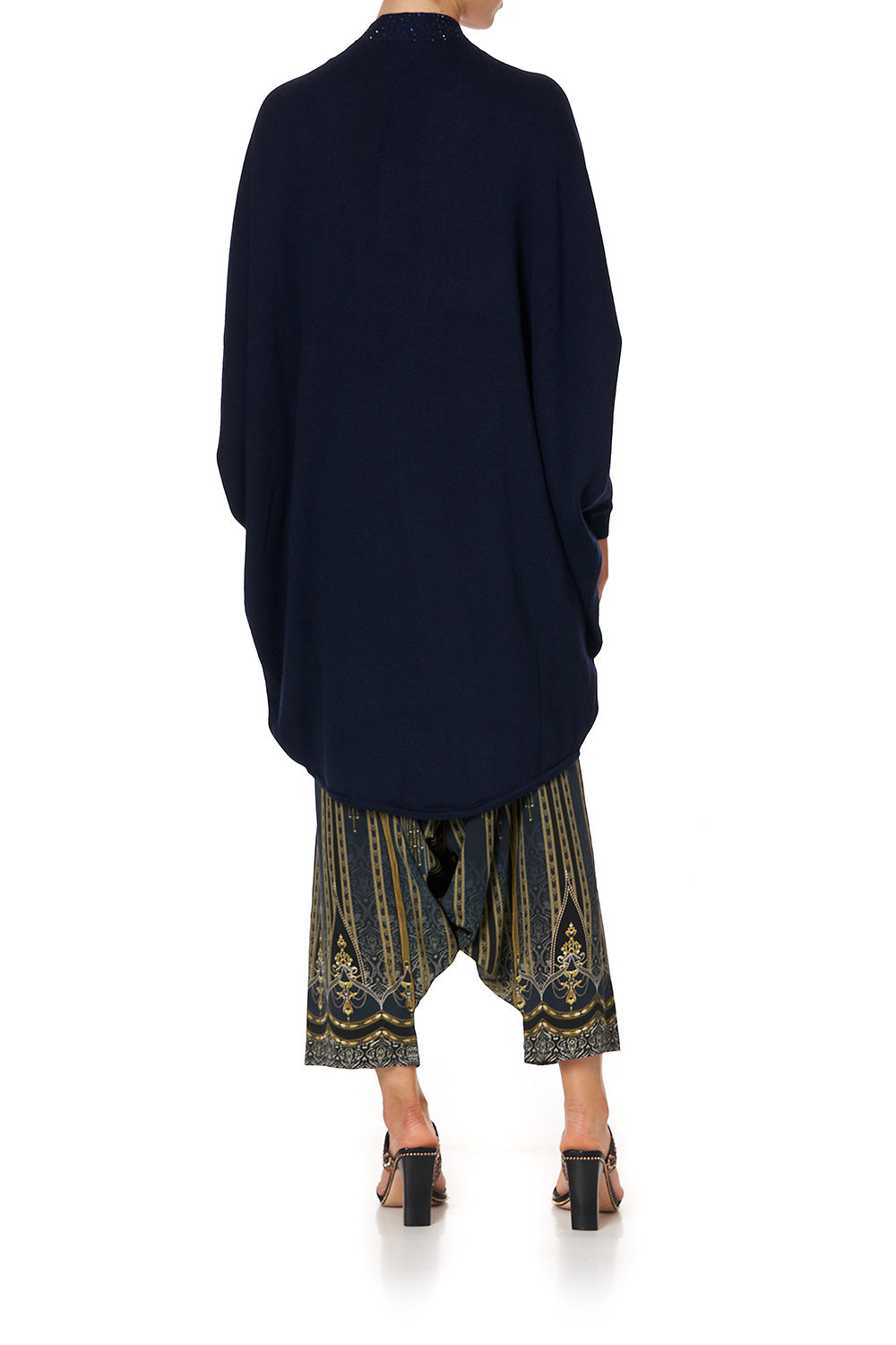SOFT KNIT PONCHO WITH CRYSTALS GREAT SCOTT