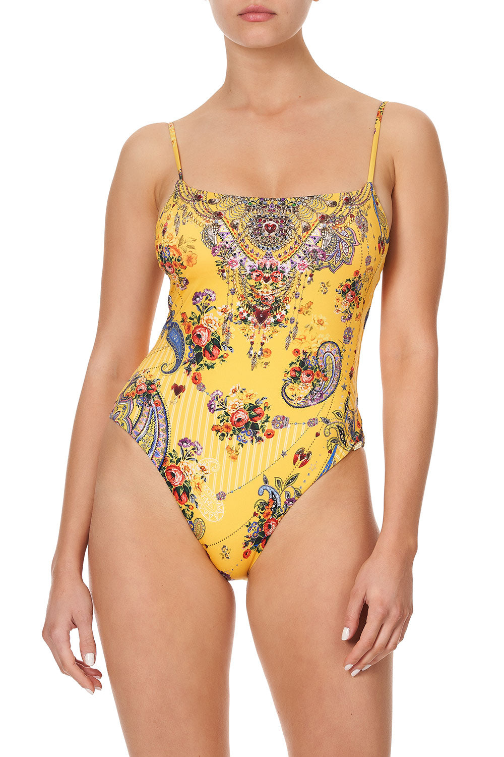 STRAIGHT NECK HIGH LEG ONE PIECE OWN MUSE