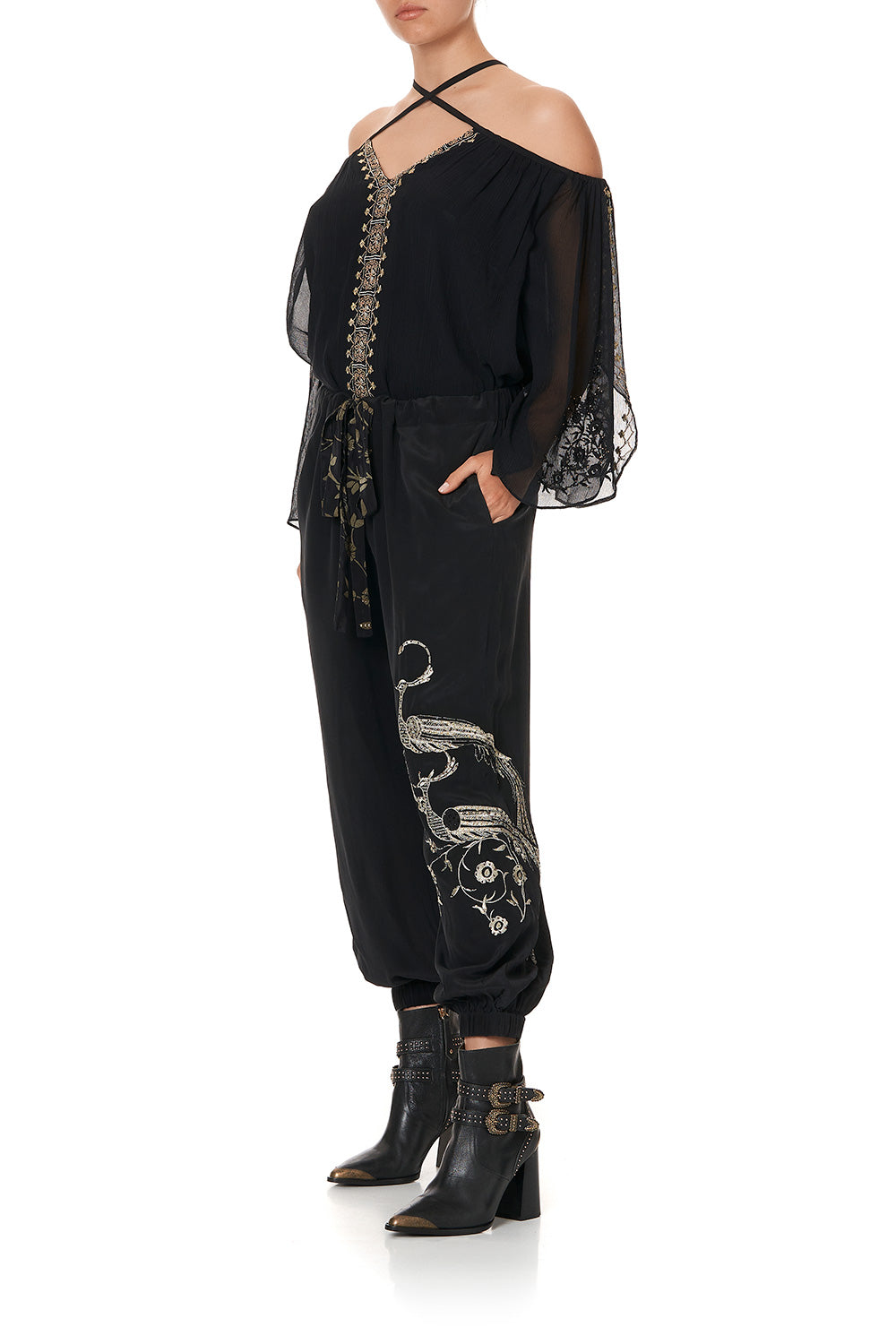 TIE FRONT HAREM PANT THE JEWELLED ARROW