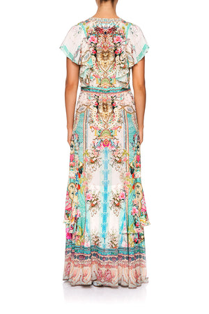 CAMILLA TIE FRONT MAXI WITH SPLIT CALL IT DREAMING