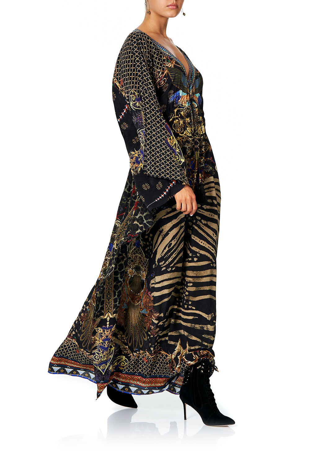 CAMILLA V-NECK KAFTAN WITH TIE WAIST THE NIGHT WE MET